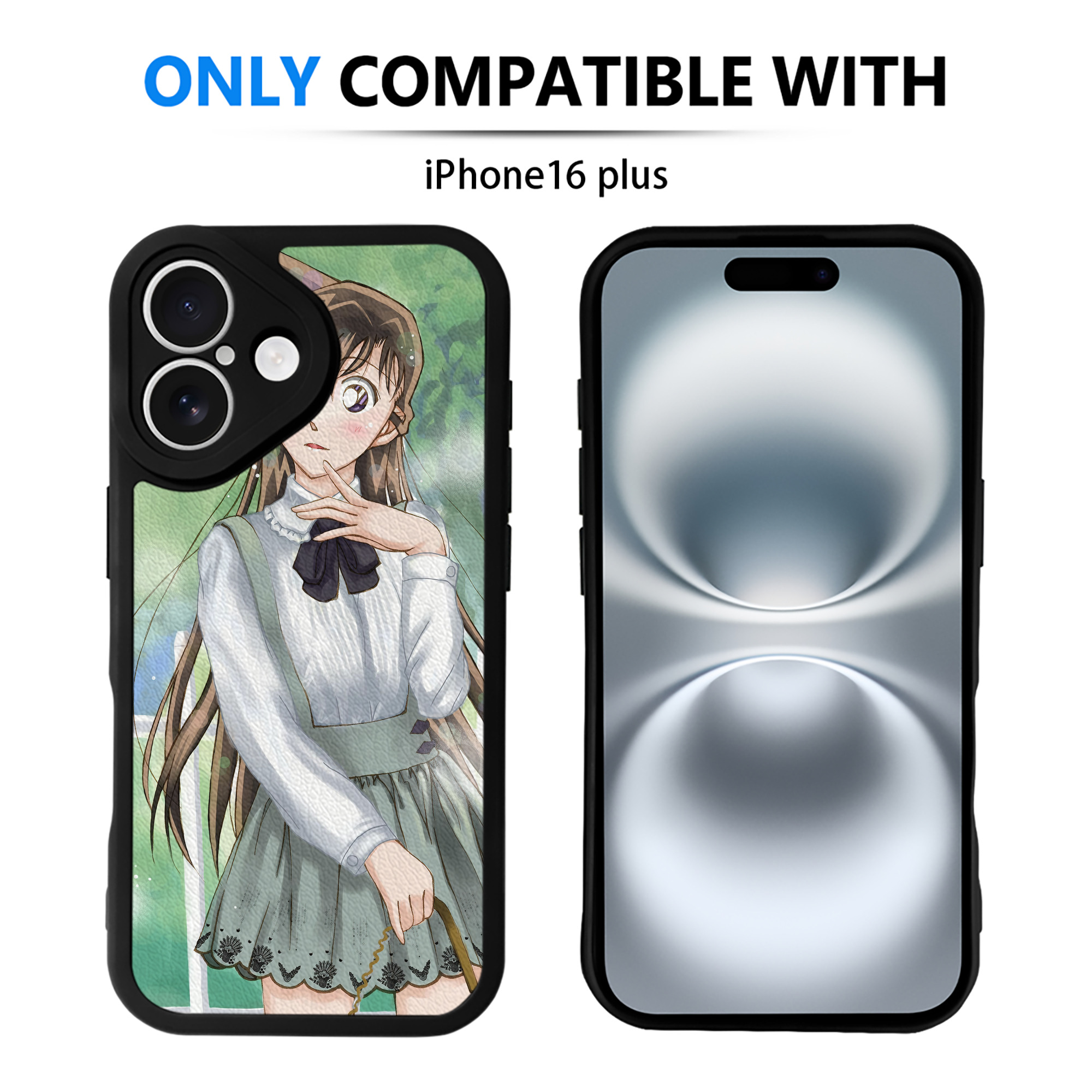 （画像用） 名探偵コナン Detective Conan 【iPhone 16シリーズ対応】シリコンスマホケース（レザー調） 材質：シリコン